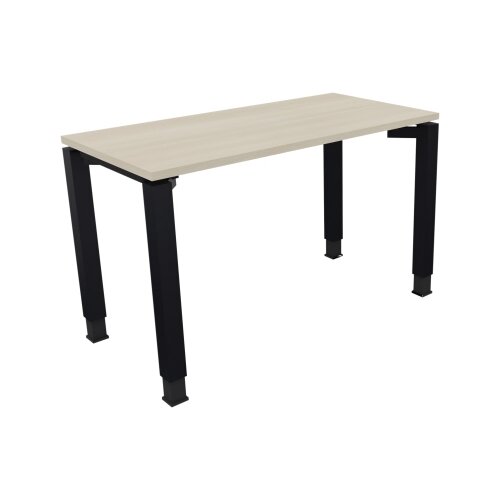 Schreibtisch all in one 1.200 x 680-820 x 600 mm (B x H x T) Vierfuß Quadratrohr akazie hell