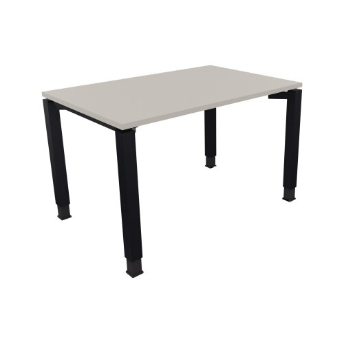 Schreibtisch all in one 1.200 x 680-820 x 800 mm (B x H x T) Vierfuß Quadratrohr lichtgrau