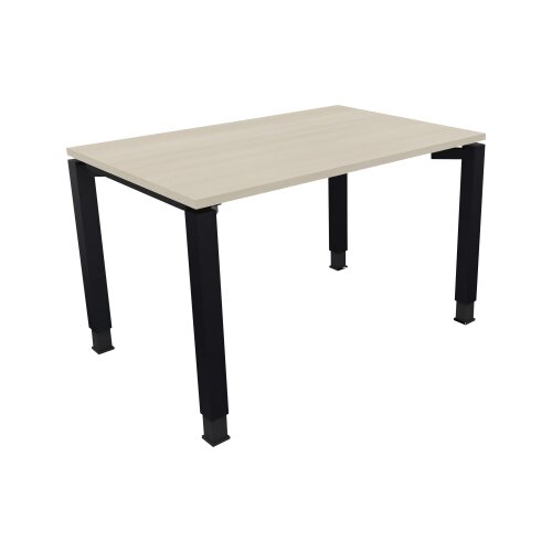 Schreibtisch all in one 1.200 x 680-820 x 800 mm (B x H x T) Vierfuß Quadratrohr akazie hell