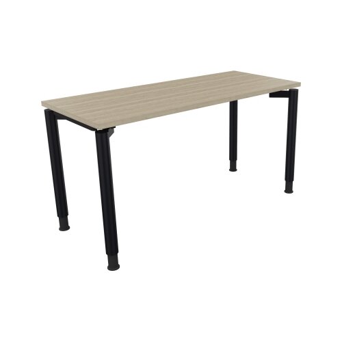 Schreibtisch all in one 1.400 x 680-820 x 600 mm (B x H x T) Vierfuß Rundrohr eiche natur