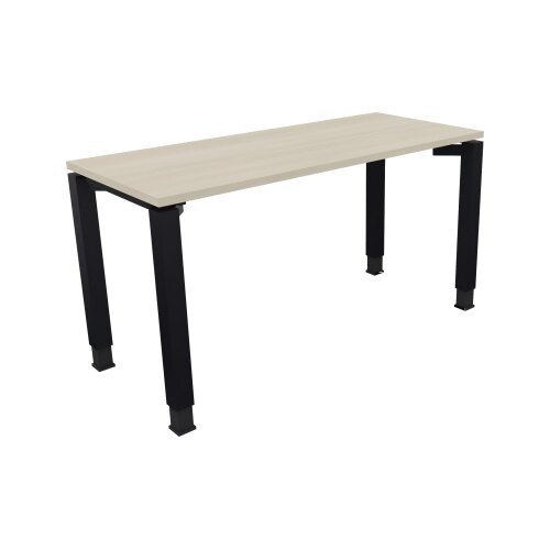 Schreibtisch all in one 1.400 x 680-820 x 600 mm (B x H x T) Vierfuß Quadratrohr akazie hell