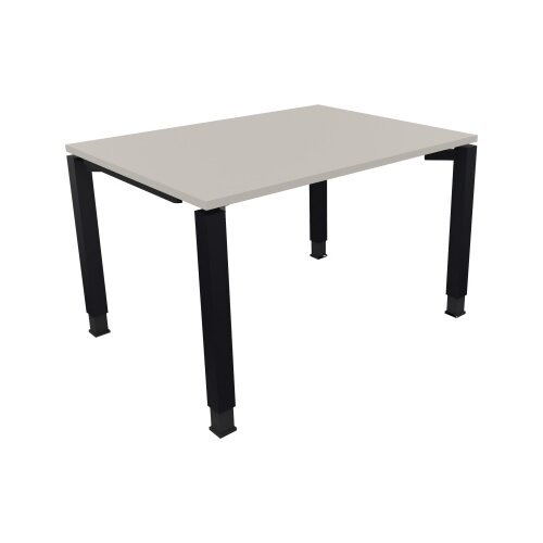 Schreibtisch all in one 1.200 x 680-820 x 900 mm (B x H x T) Vierfuß Quadratrohr lichtgrau