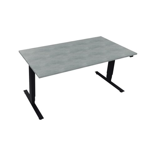 Schreibtisch Move 2.0 1.600 x 625-1.285 x 800 mm (B x H x T) beton hell