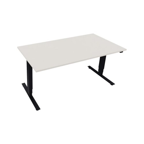 Schreibtisch Move 2.0 1.600 x 625-1.285 x 800 mm (B x H x T) diamant weiß