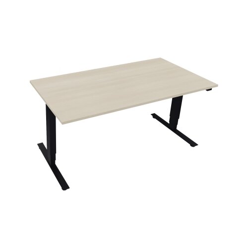 Schreibtisch Move 2.0 1.600 x 625-1.285 x 800 mm (B x H x T) akazie hell