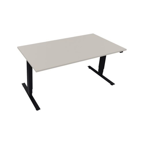 Schreibtisch Move 2.0 1.600 x 625-1.285 x 800 mm (B x H x T) lichtgrau