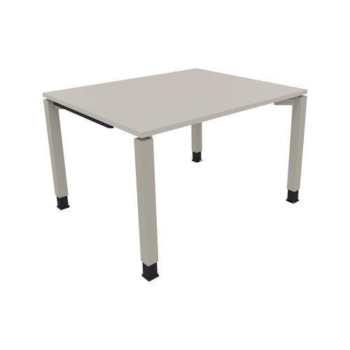 Schreibtisch all in one 1.200 x 680-820 x 1.000 mm (B x H x T) Vierfuß Quadratrohr lichtgrau