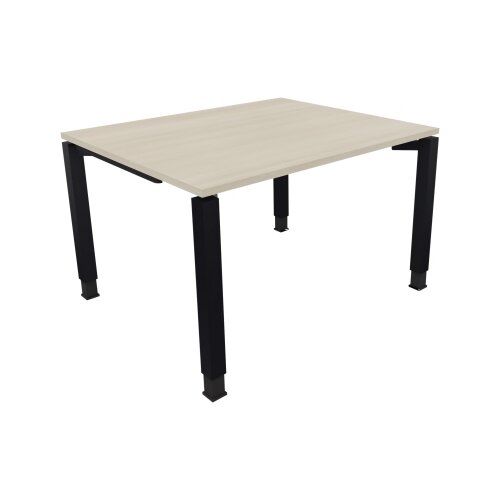 Schreibtisch all in one 1.200 x 680-820 x 1.000 mm (B x H x T) Vierfuß Quadratrohr akazie hell