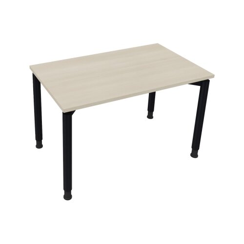 Schreibtisch all in one 1.200 x 680-820 x 700 mm (B x H x T) Vierfuß Rundrohr akazie hell