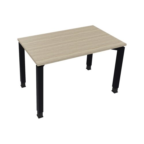 Schreibtisch all in one 1.200 x 680-820 x 700 mm (B x H x T) Vierfuß Quadratrohr eiche natur