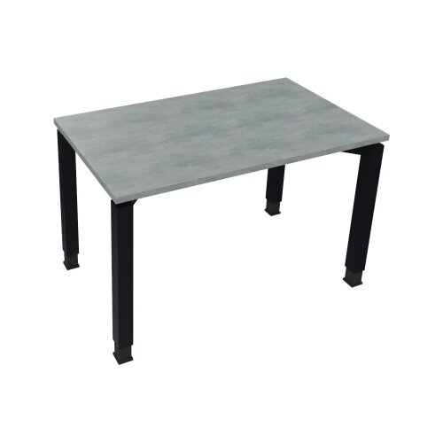 Schreibtisch all in one 1.200 x 680-820 x 700 mm (B x H x T) Vierfuß Quadratrohr beton hell