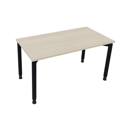 Schreibtisch all in one 1.400 x 680-820 x 700 mm (B x H x T) Vierfuß Rundrohr akazie hell