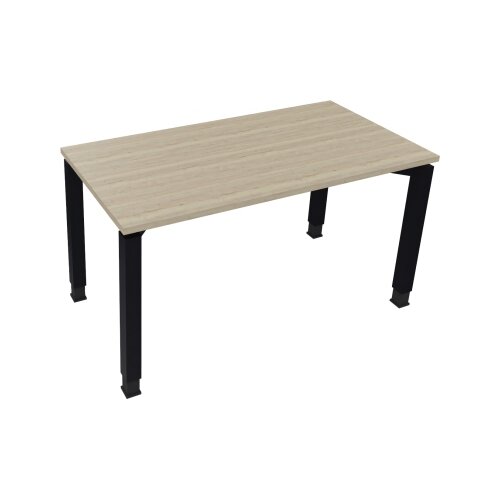 Schreibtisch all in one 1.400 x 650-850 x 700 mm (B x H x T) Flachkufe Quadratrohr eiche natur