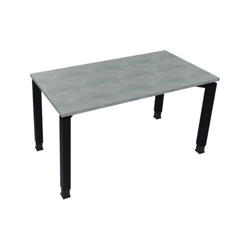 Schreibtisch all in one 1.400 x 680-820 x 700 mm (B x H x T) Vierfuß Quadratrohr eiche natur
