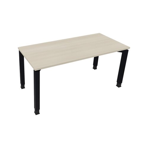 Schreibtisch all in one 1.600 x 680-820 x 700 mm (B x H x T) Vierfuß Quadratrohr akazie hell
