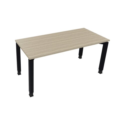 Schreibtisch all in one 1.600 x 680-820 x 700 mm (B x H x T) Vierfuß Quadratrohr eiche natur
