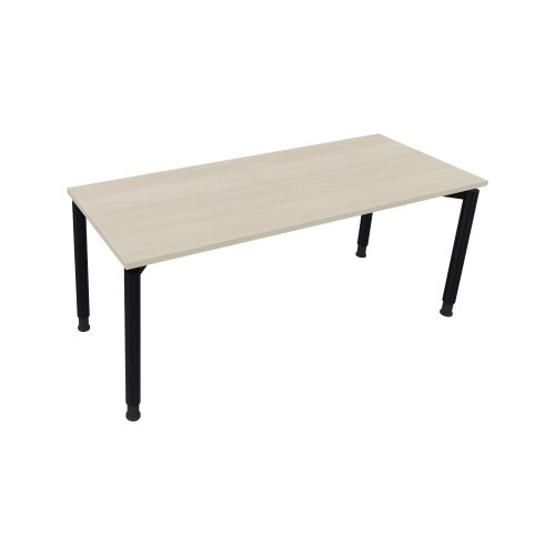 Schreibtisch all in one 1.800 x 680-820 x 700 mm (B x H x T) Vierfuß Rundrohr akazie hell