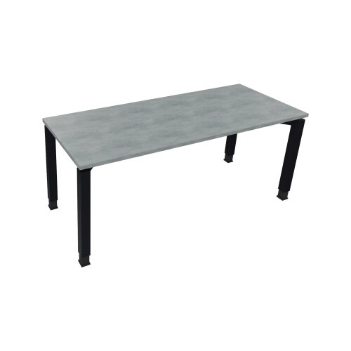 Schreibtisch all in one 1.800 x 680-820 x 700 mm (B x H x T) Vierfuß Quadratrohr beton hell