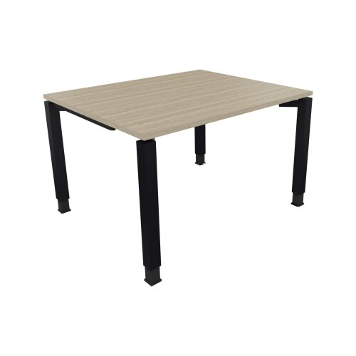 Schreibtisch all in one 1.200 x 680-820 x 1.000 mm (B x H x T) Vierfuß Quadratrohr eiche natur