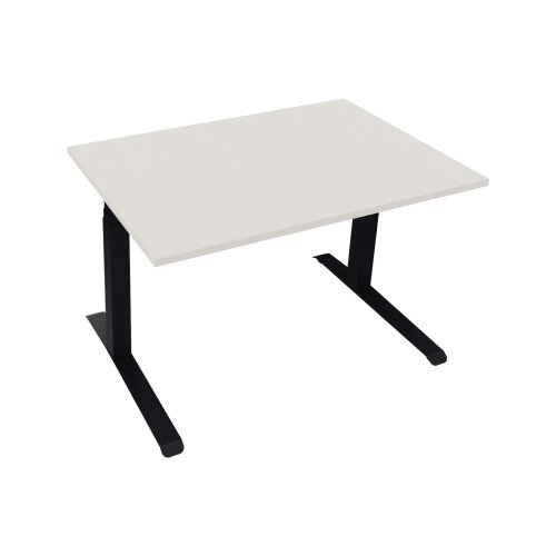 Schreibtisch all in one 1.200 x 645-1.275 x 800 mm (B x H x T) diamant weiß