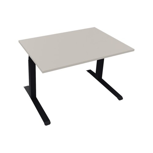 Schreibtisch all in one 1.200 x 645-1.275 x 800 mm (B x H x T) lichtgrau