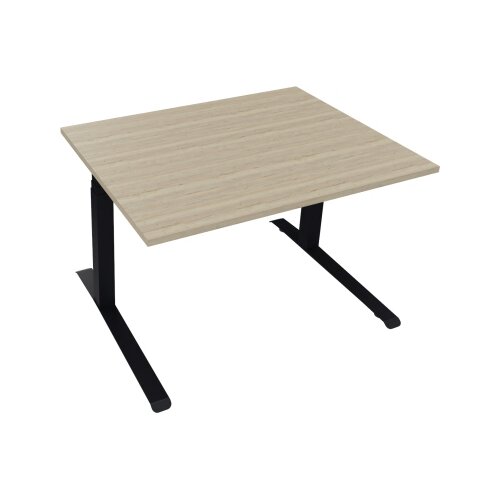 Schreibtisch all in one 1.200 x 645-1.275 x 900 mm (B x H x T) eiche natur