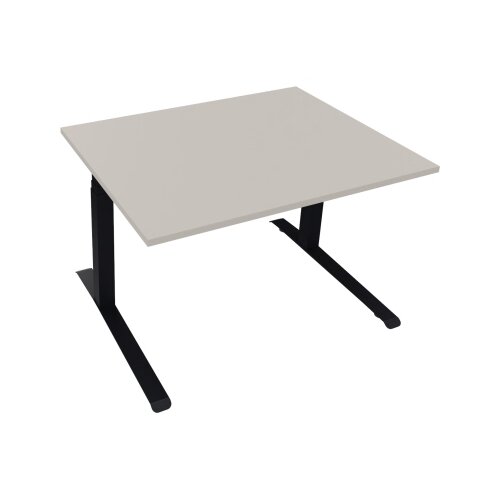 Schreibtisch all in one 1.200 x 645-1.275 x 900 mm (B x H x T) lichtgrau