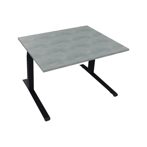 Schreibtisch all in one 1.200 x 645-1.275 x 900 mm (B x H x T) beton hell