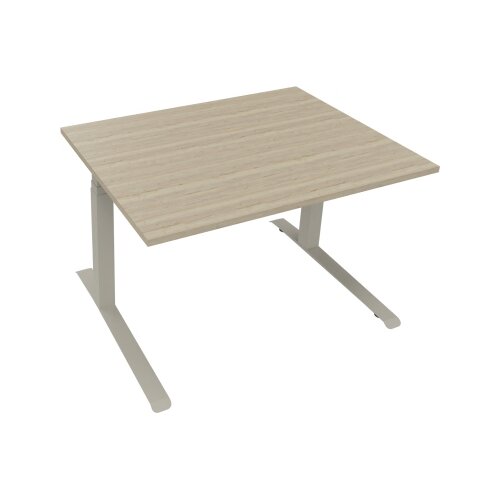 Schreibtisch all in one 1.200 x 645-1.275 x 900 mm (B x H x T) eiche natur