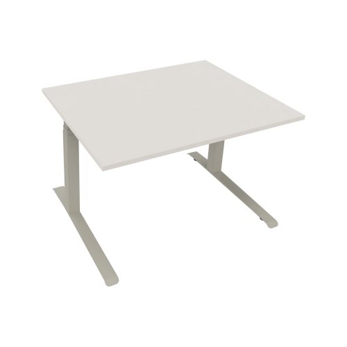 Schreibtisch all in one 1.200 x 645-1.275 x 900 mm (B x H x T) diamant weiß