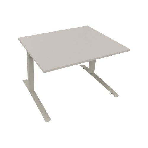 Schreibtisch all in one 1.200 x 645-1.275 x 900 mm (B x H x T) lichtgrau