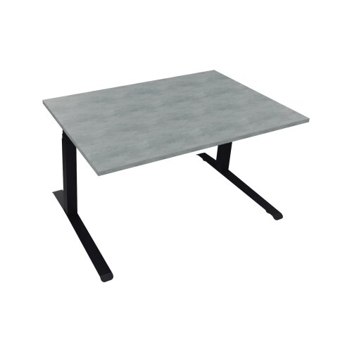Schreibtisch all in one 1.400 x 645-1.275 x 900 mm (B x H x T) beton hell