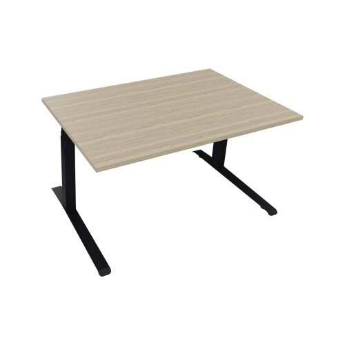 Schreibtisch all in one 1.400 x 645-1.275 x 900 mm (B x H x T) eiche natur