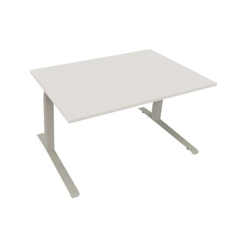 Schreibtisch all in one 1.400 x 645-1.275 x 900 mm (B x H x T) diamant weiß