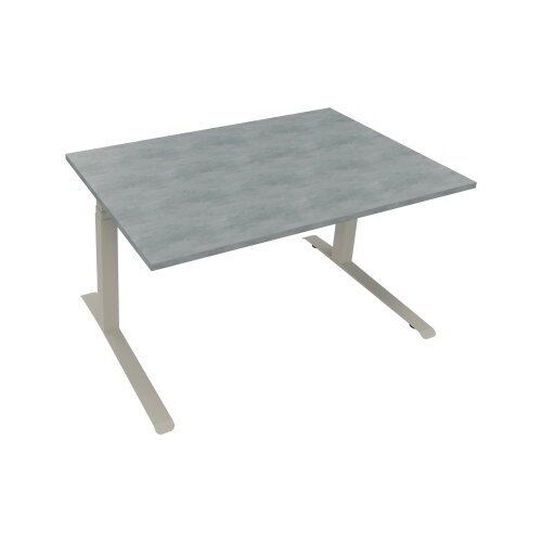 Schreibtisch all in one 1.400 x 645-1.275 x 900 mm (B x H x T) beton hell
