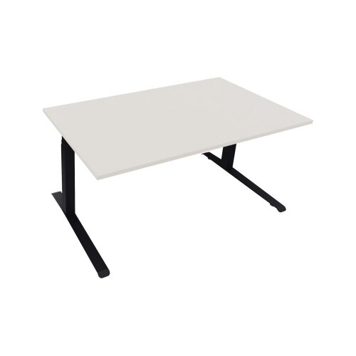 Schreibtisch all in one 1.600 x 645-1.275 x 900 mm (B x H x T) diamant weiß