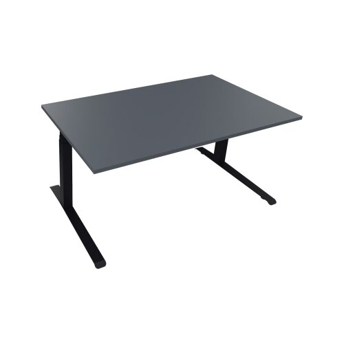 Schreibtisch all in one 1.600 x 645-1.275 x 900 mm (B x H x T) lavagrau