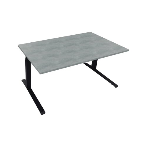 Schreibtisch all in one 1.600 x 645-1.275 x 900 mm (B x H x T) beton hell