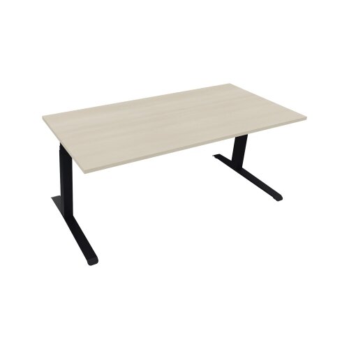 Schreibtisch all in one 1.800 x 645-1.275 x 800 mm (B x H x T) akazie hell