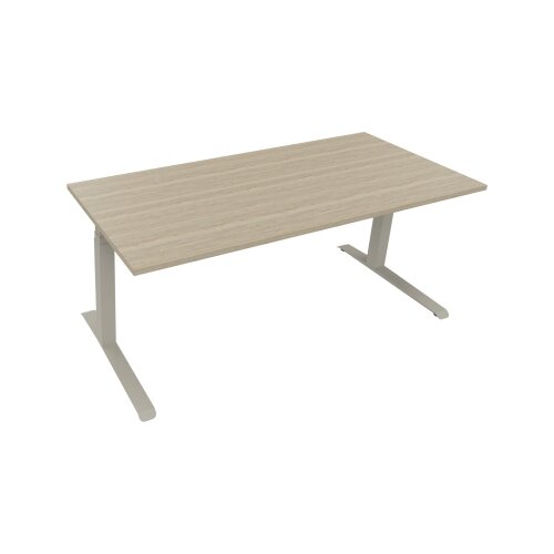 Schreibtisch all in one 1.800 x 645-1.275 x 800 mm (B x H x T) eiche natur