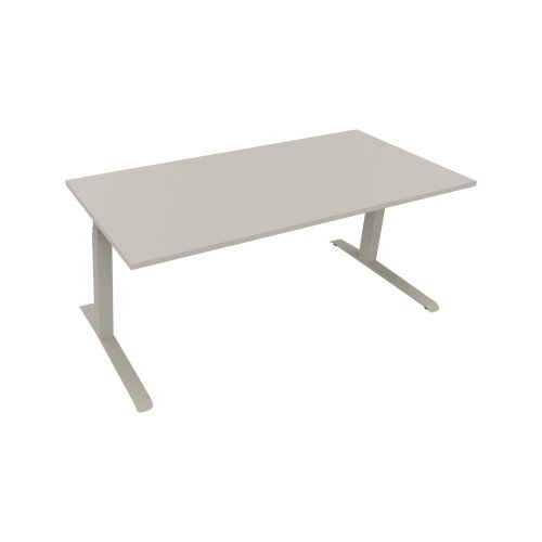 Schreibtisch all in one 1.800 x 645-1.275 x 800 mm (B x H x T) lichtgrau