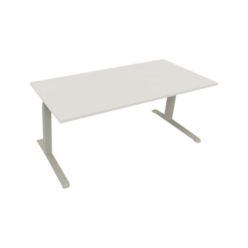 Schreibtisch all in one 1.800 x 645-1.275 x 800 mm (B x H x T) diamant weiß