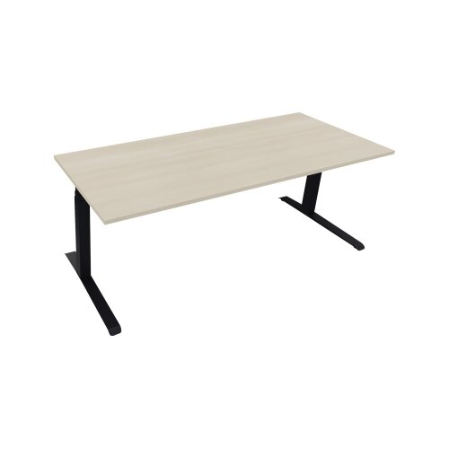 Schreibtisch all in one 2.000 x 645-1.275 x 800 mm (B x H x T) akazie hell