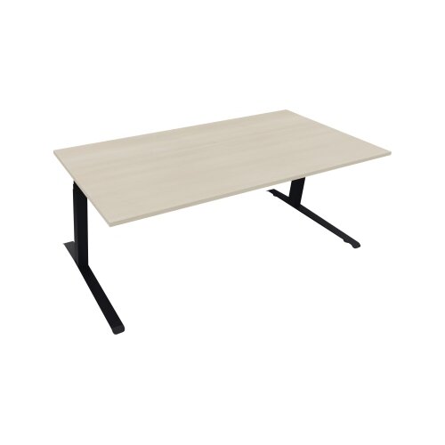 Schreibtisch all in one 2.000 x 645-1.275 x 900 mm (B x H x T) akazie hell