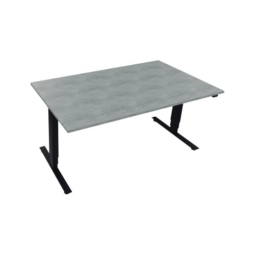 Schreibtisch Move 2.0 1.600 x 625-1.285 x 900 mm (B x H x H x T) beton hell