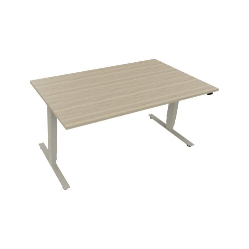 Schreibtisch 1.600 x 625-1.285 x 900 mm (B x H x T) eiche natur