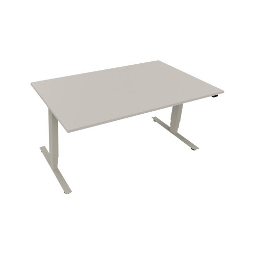 Schreibtisch 1.600 x 625-1.285 x 900 mm (B x H x T) lichtgrau