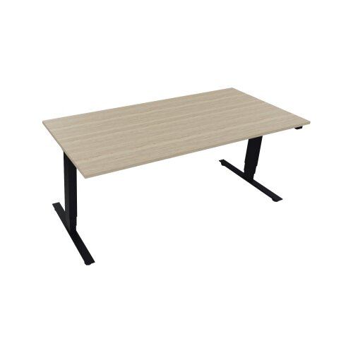 Schreibtisch 1.800 x 625-1.285 x 800 mm (B x H x T) eiche natur