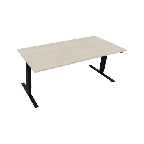 Schreibtisch 1.800 x 625-1.285 x 800 mm (B x H x T) akazie hell