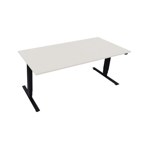 Schreibtisch 1.800 x 625-1.285 x 800 mm (B x H x T) diamant weiß